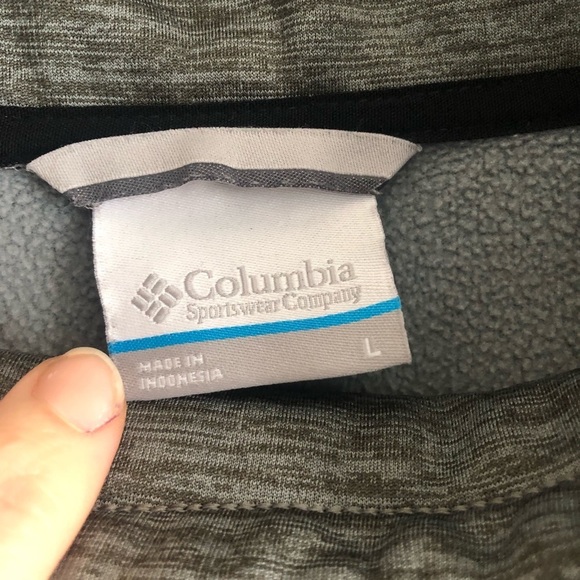 Columbia mock neck pullover sweatshirt in black and grey large - Picture 3 of 5